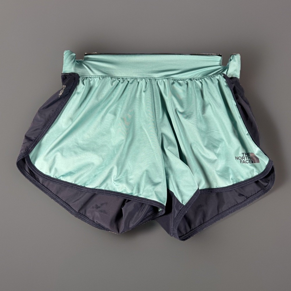 The North Face Women's FlashDry Running Shorts - Dark/Mint Green (Size S)